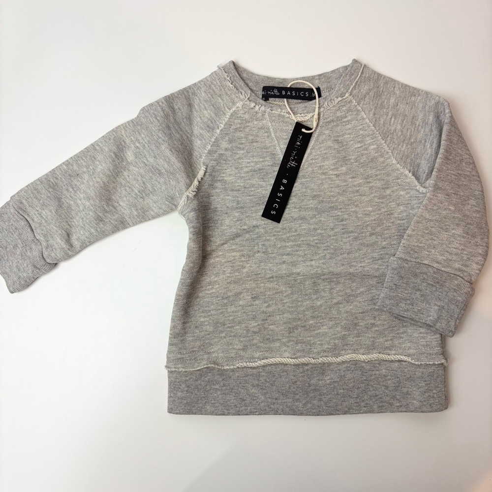 NWT Miki Miette Basics Gray Sweatshirt Size 6M​